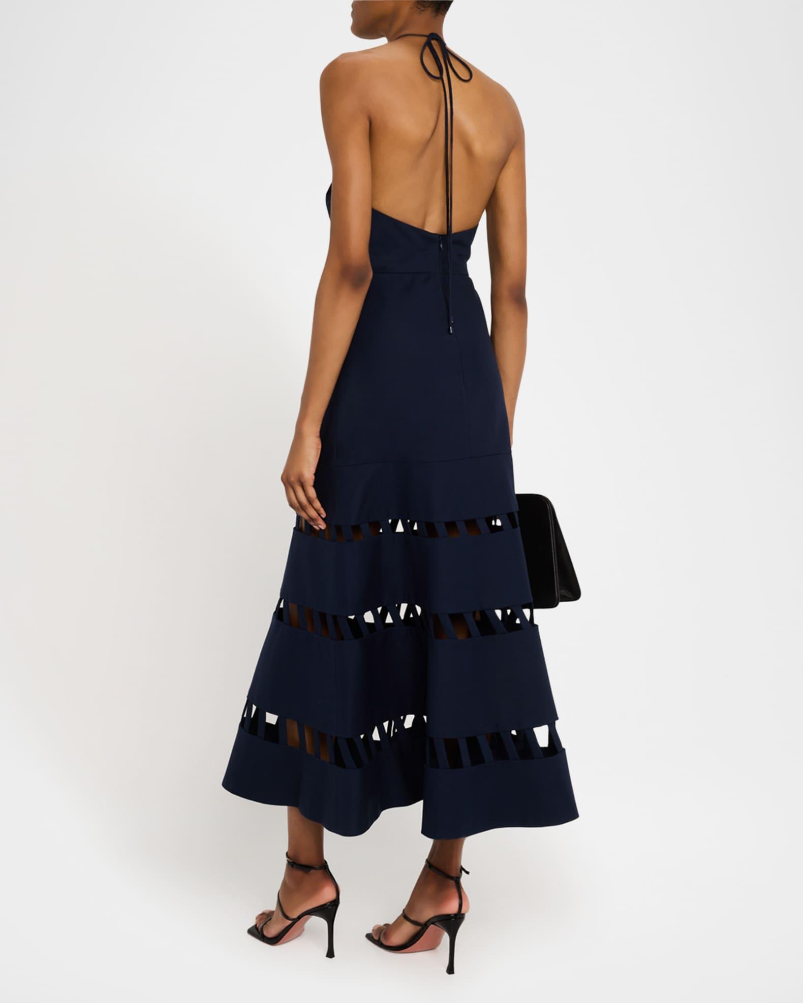 Janessa Cut-Out Halter Midi Dress Product Image