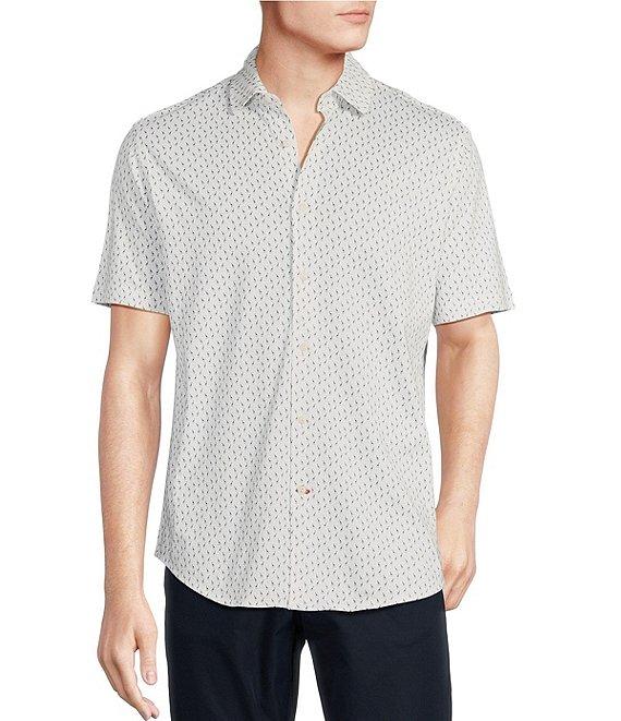 Cremieux Blue Label Cape Town Collection Short Sleeve Printed Coatfront Shirt Product Image