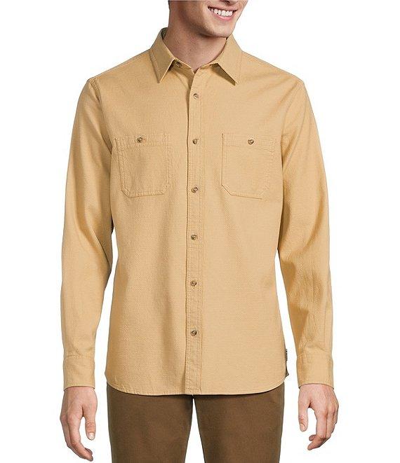 Rowm Long Sleeve Solid Textured Woven Shirt Product Image