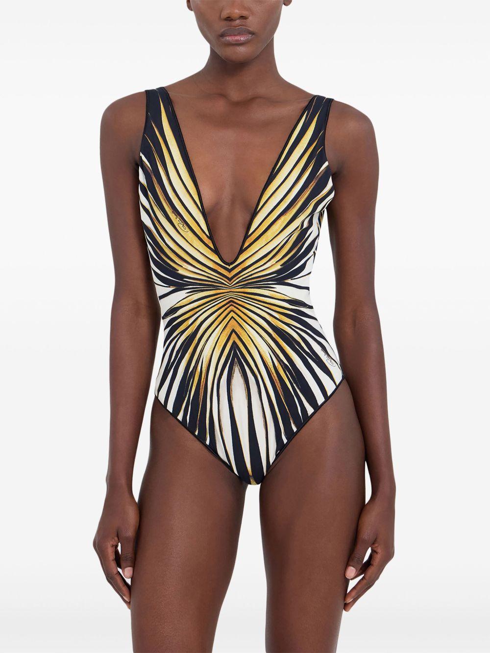 Ray of Gold-print swimsuit Product Image