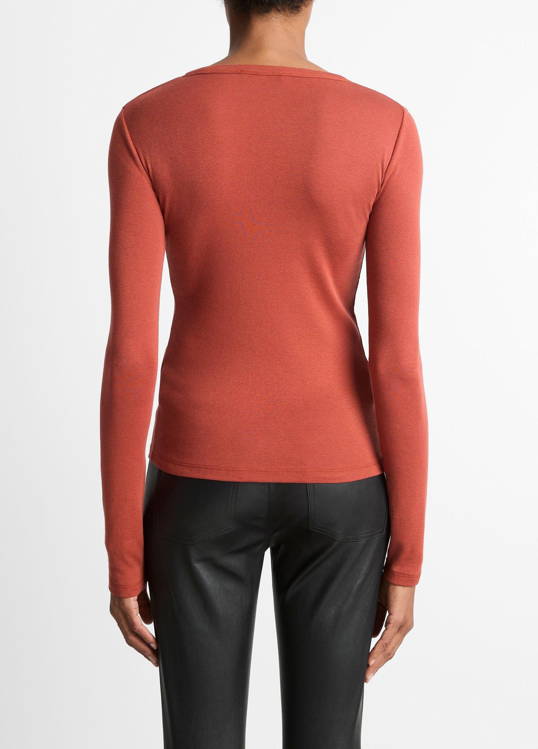Essential Pima Cotton-Blend Long-Sleeve T-Shirt Product Image