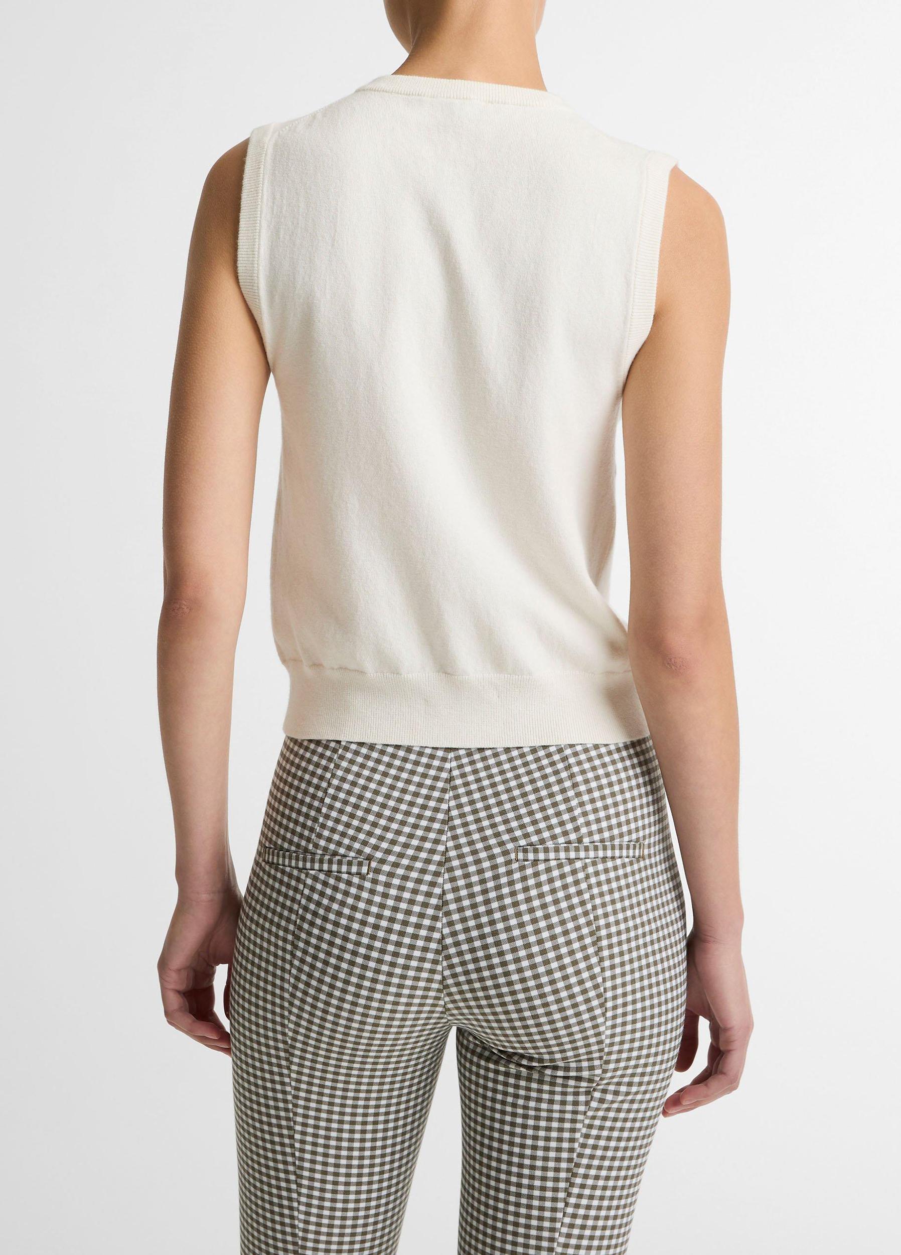 Cotton & Cashmere-Blend Button-Front Shell Product Image