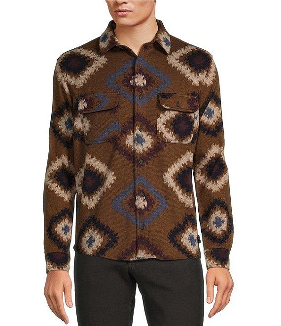 Rowm The Keeper Long Sleeve Southwestern Jacquard Button Down Knit Shirt Product Image