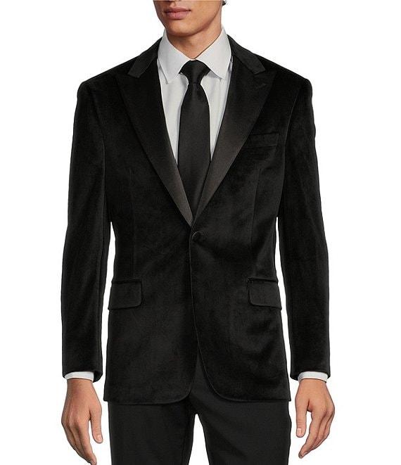 Tre Vero Modern Fit Velvet Tuxedo Sport Coat Product Image