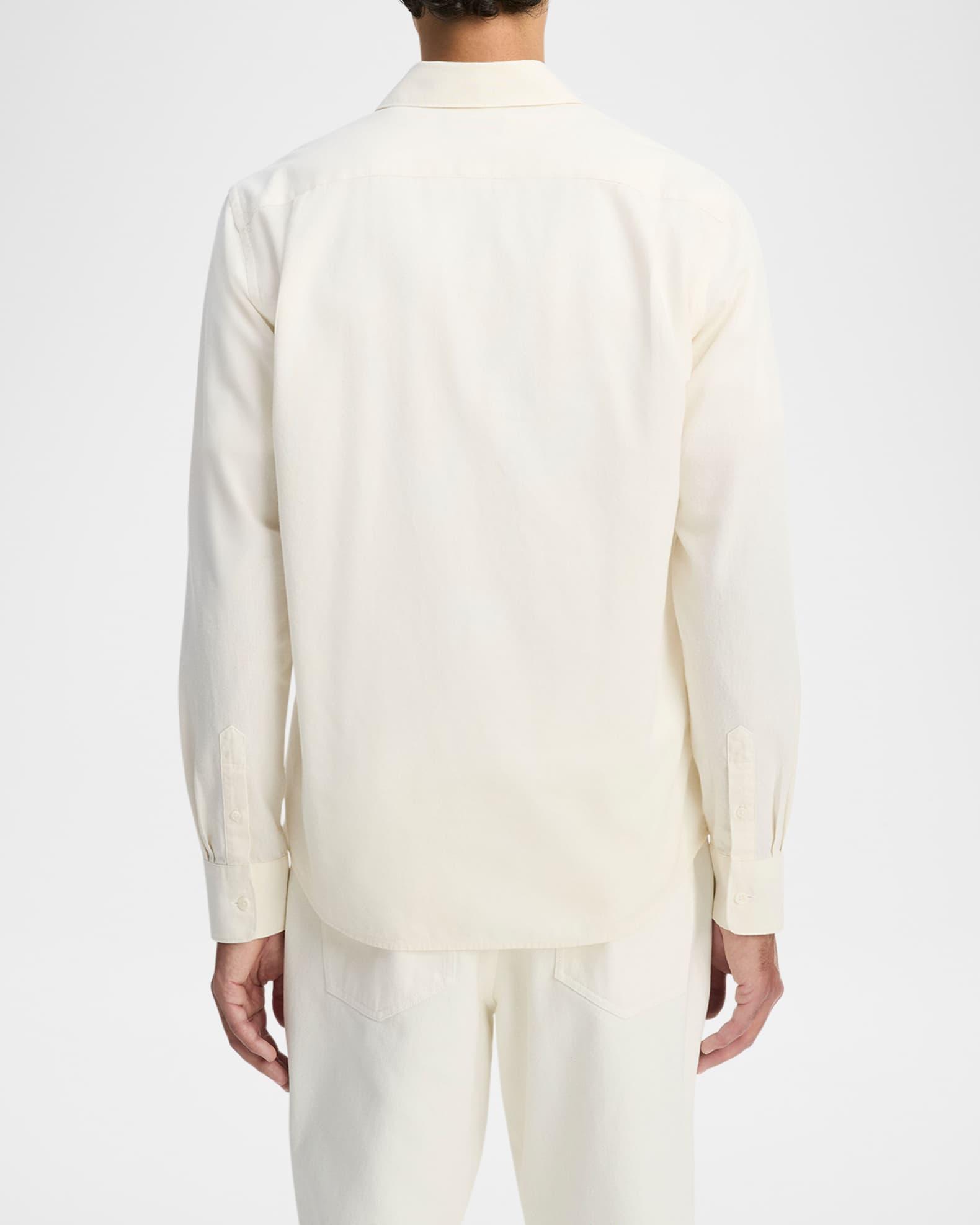 Men's Cotton Chambray Casual Button-Down Shirt Product Image