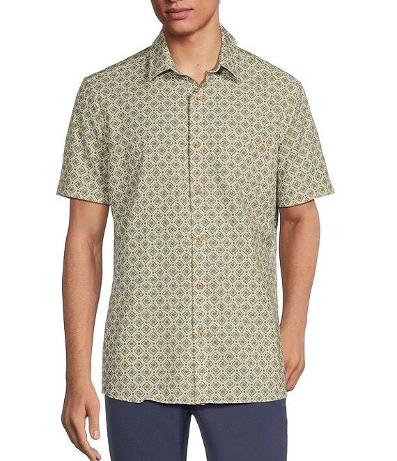 Rowm Tourister Rec & Relax Short Sleeve Diamond Print Shirt Product Image