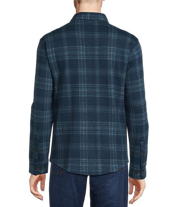 Cremieux Herbisse Jaquard Plaid Coatfront Knit Long Sleeve Woven Shirt Product Image