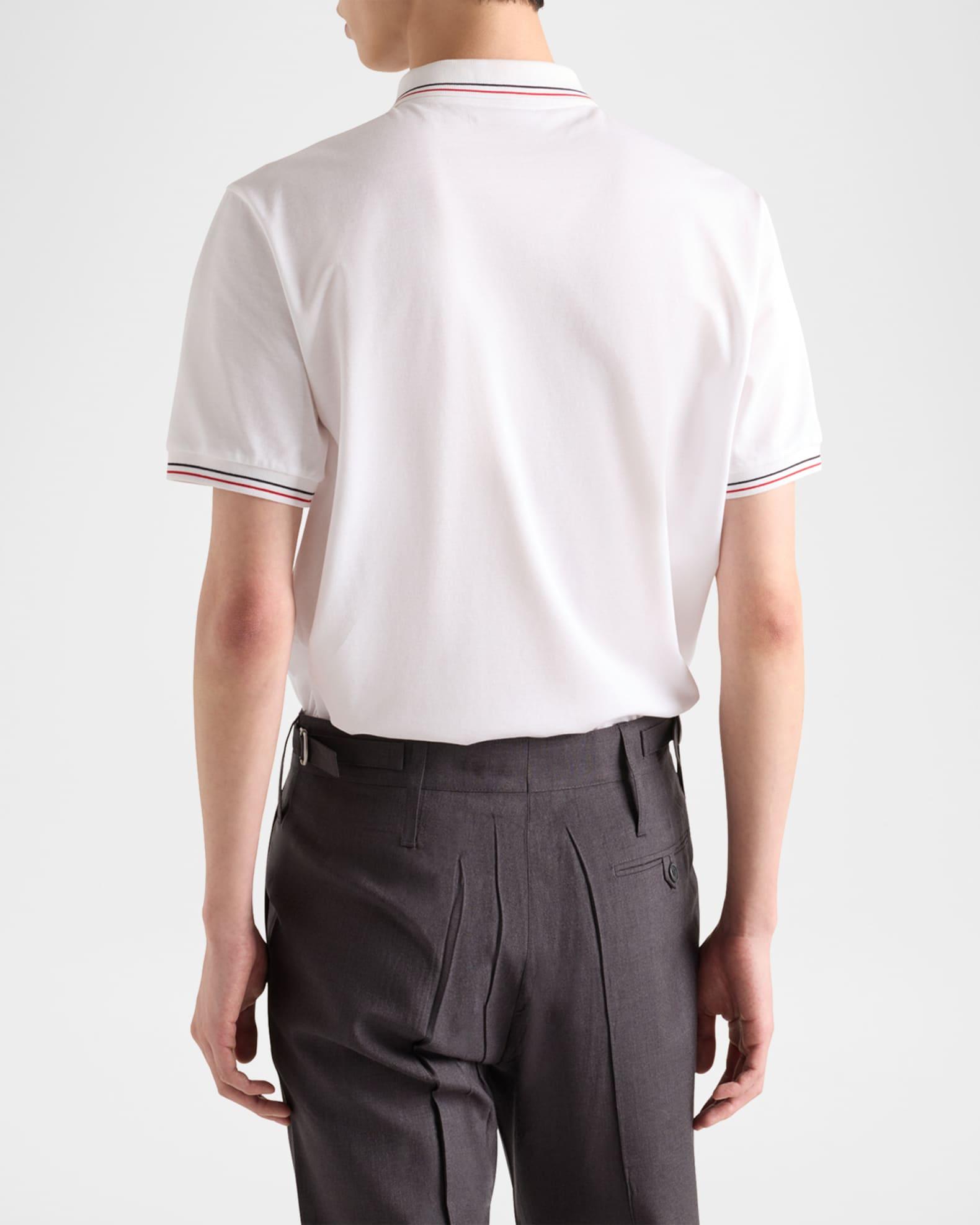 Men's Ricamo Tipped Pique Polo Shirt Product Image