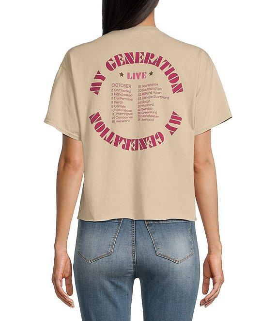 Junk Food Crewneck Short Sleeve The Who 1965 Tour Cropped T-Shirt Product Image