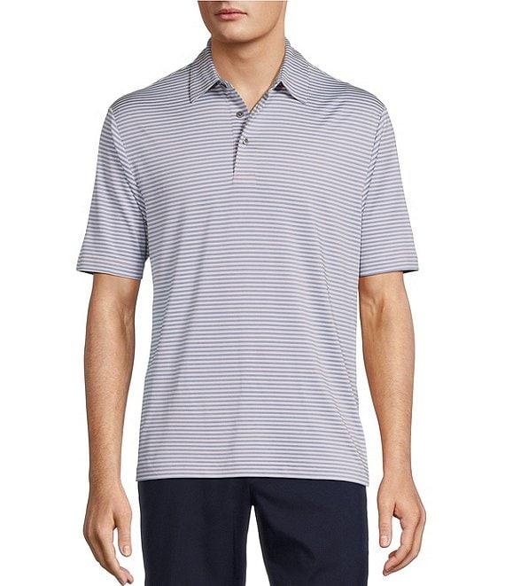 Roundtree & Yorke Performance Stripe Polo Shirt Product Image