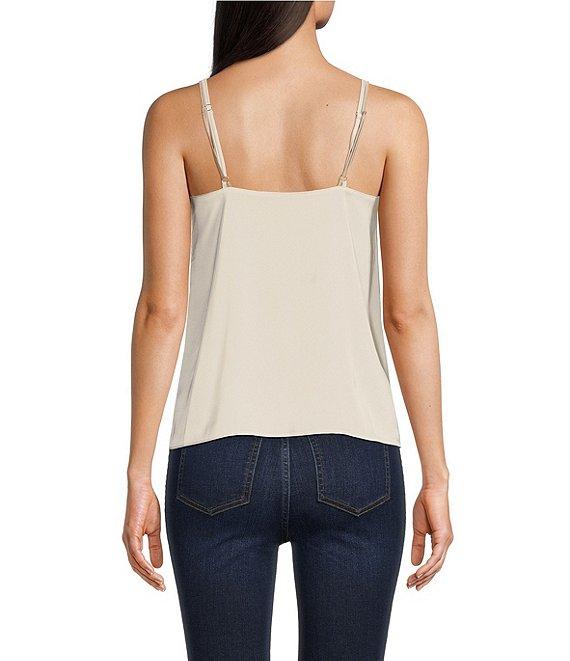 Modern Movement Reversible Satin Sleeveless Adjustable Strap Cami Product Image