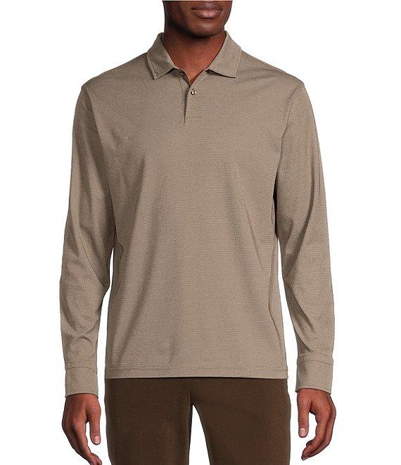 Daniel Cremieux Signature Label Mount Lussari Collection Birdseye Knit Long Sleeve Polo Shirt Product Image