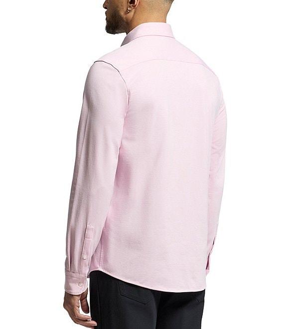 Psycho Bunny Jackson Classic Fit Stretch Knit Spread Collar Solid Dress Shirt Product Image