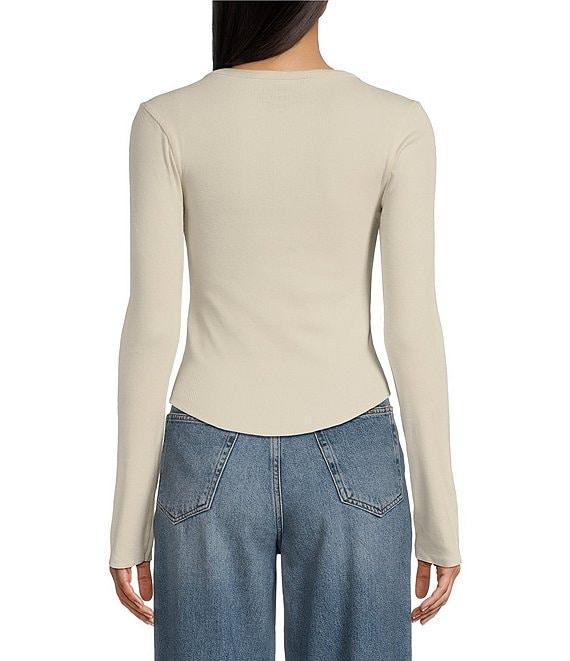 BDG Urban Outfitters Long Sleeve Drake Henley T-Shirt Product Image