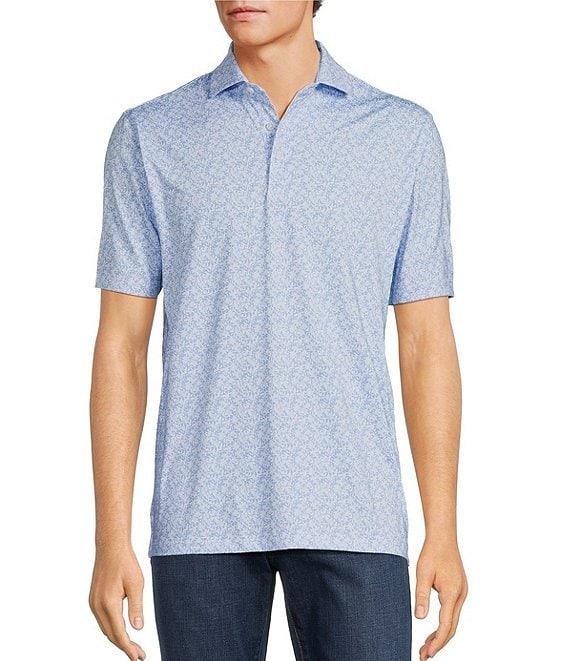 Hart Schaffner Marx Luxury Performance Short Sleeve Floral Polo Shirt Product Image