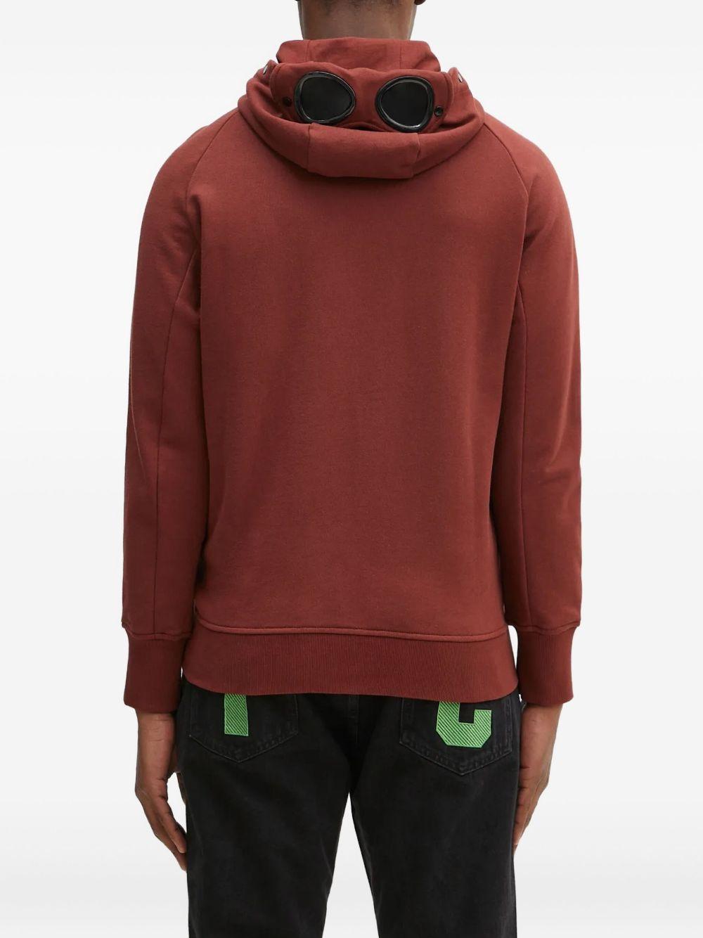 Goggle-hood zip-up hoodie Product Image