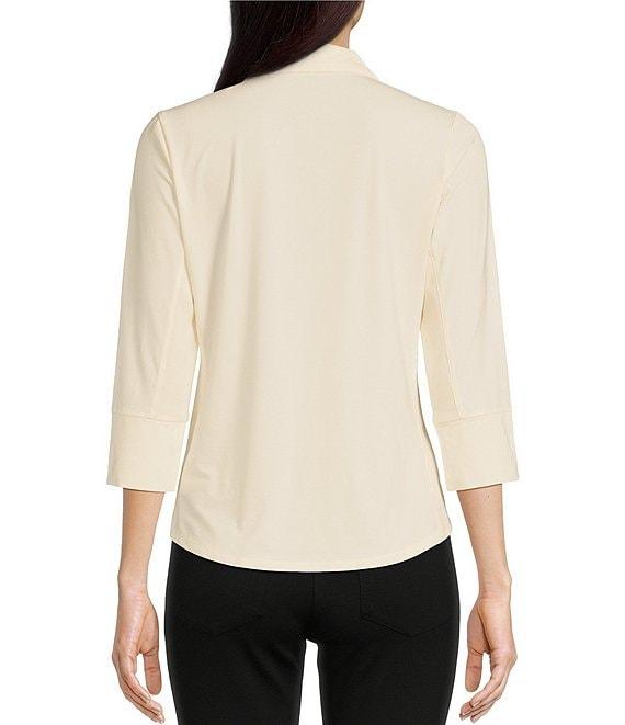 J.McLaughlin Brynn 3/4 Sleeve Point Collar Shirt Product Image