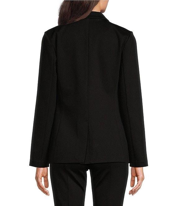 MICHAEL Michael Kors Ponte Knit Notch Lapel Long Sleeve Flap Pocket Button Front Coordinating Blazer Product Image