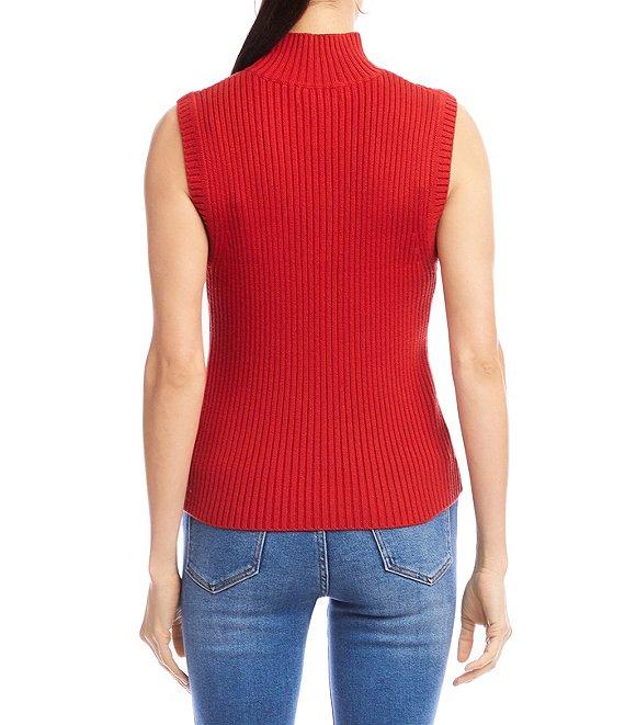 Karen Kane Ribbed Knit Turtleneck Tank Product Image
