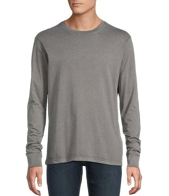 Cremiuex Premium Denim Garment-Dyed Long Sleeve T-Shirt Product Image