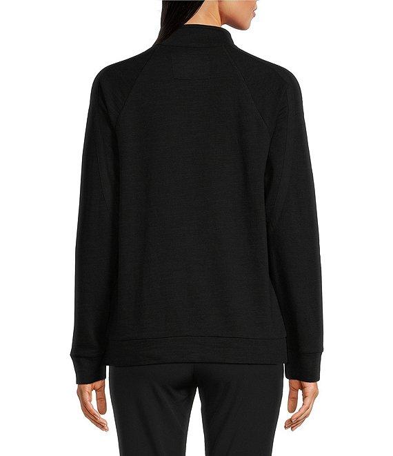 Lilly Pulitzer Ashlee Slub Terry Knit Luxletic Mock Neck Long Sleeve Pullover Product Image