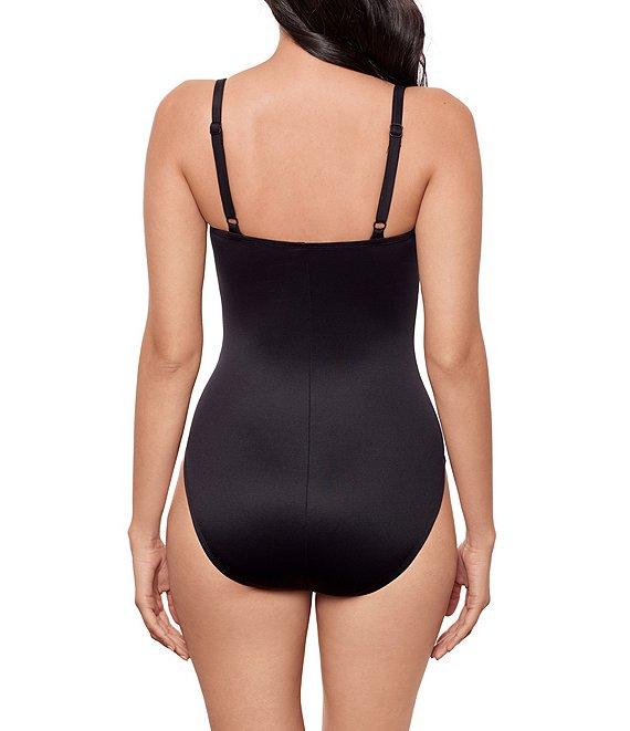 Miraclesuit Spectra Trifecta Color Block Square Neck Underwire One Piece Swimsuit Product Image