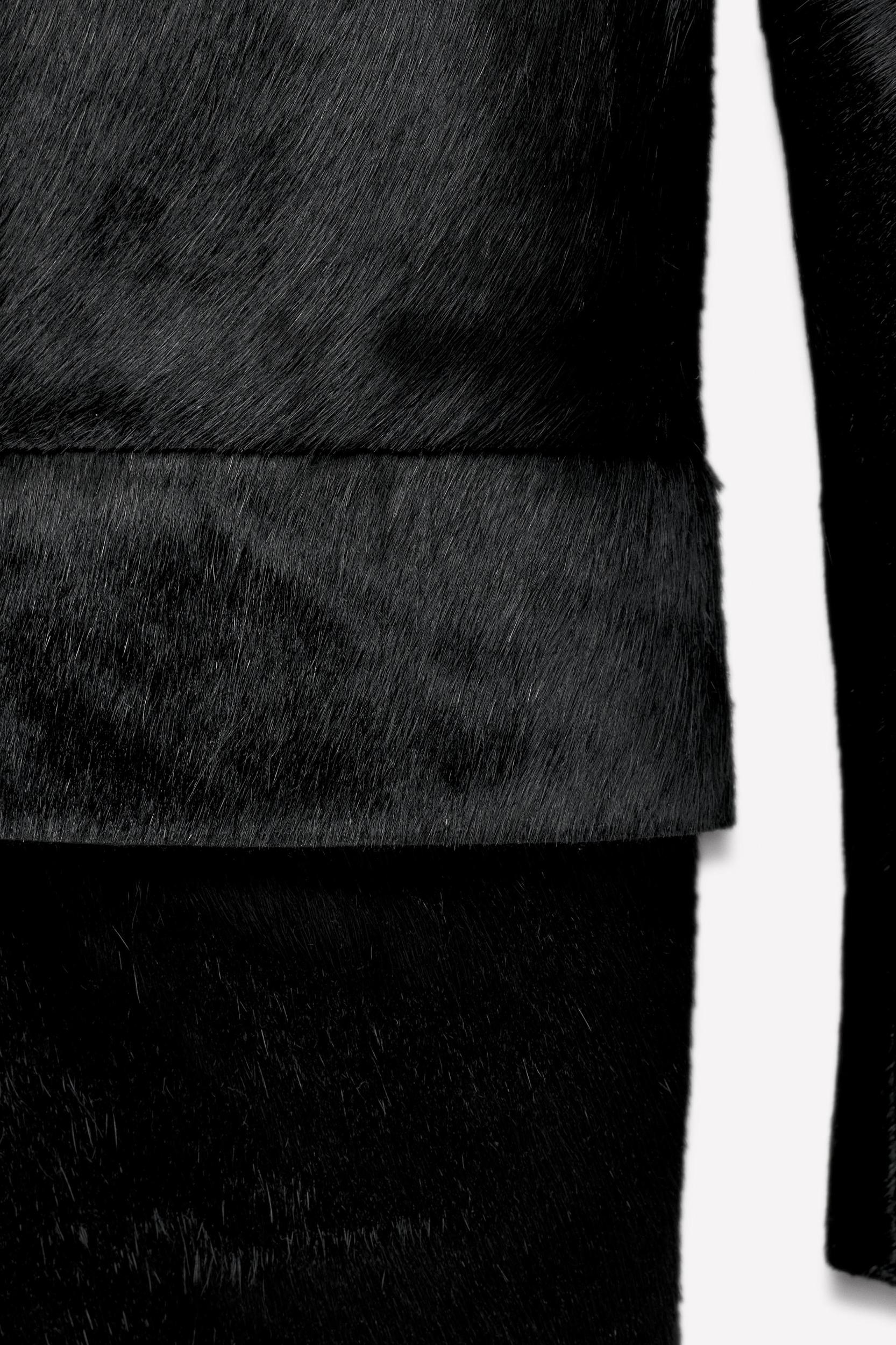 LUDOVIC DE SAINT SERNIN x ZARA LEATHER FUR COAT Product Image