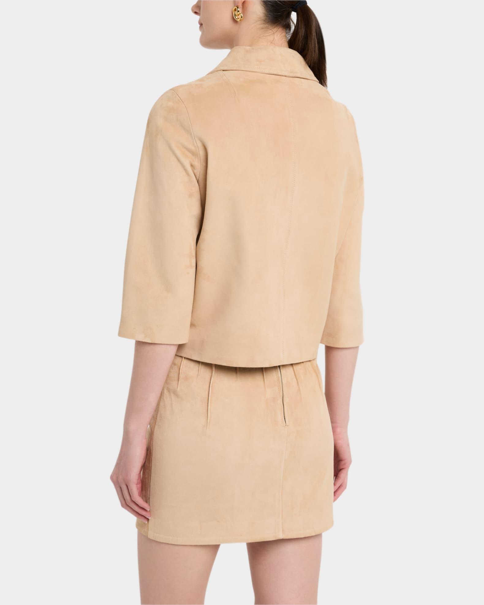 Logo-Embroidered Suede Jacket Product Image