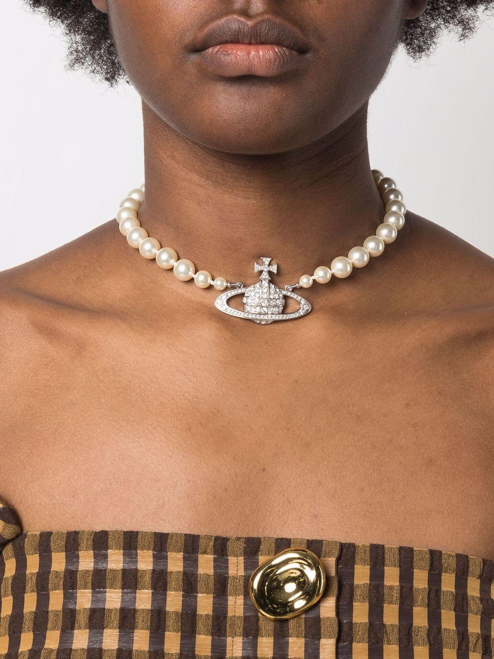 Imogene crystal-orb pearl necklace Product Image