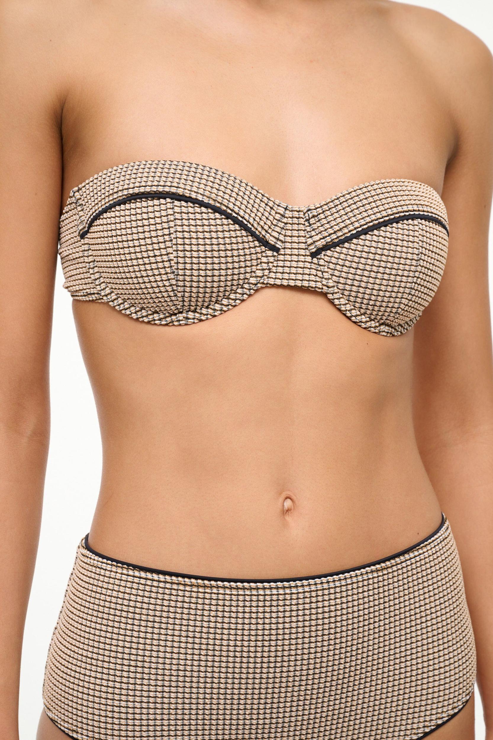JO BALCONETTE BIKINI TOP | NATURAL PIQUE Product Image
