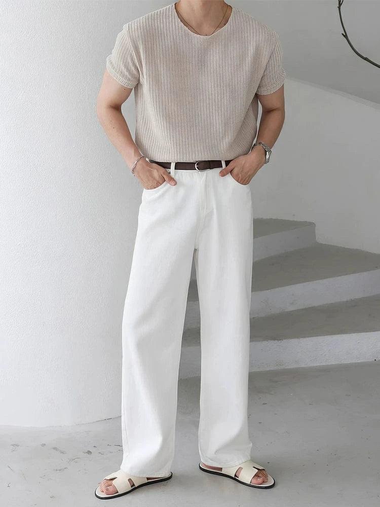 RT No. 18152 CREAM KNIT SHORT SLEEVE Product Image