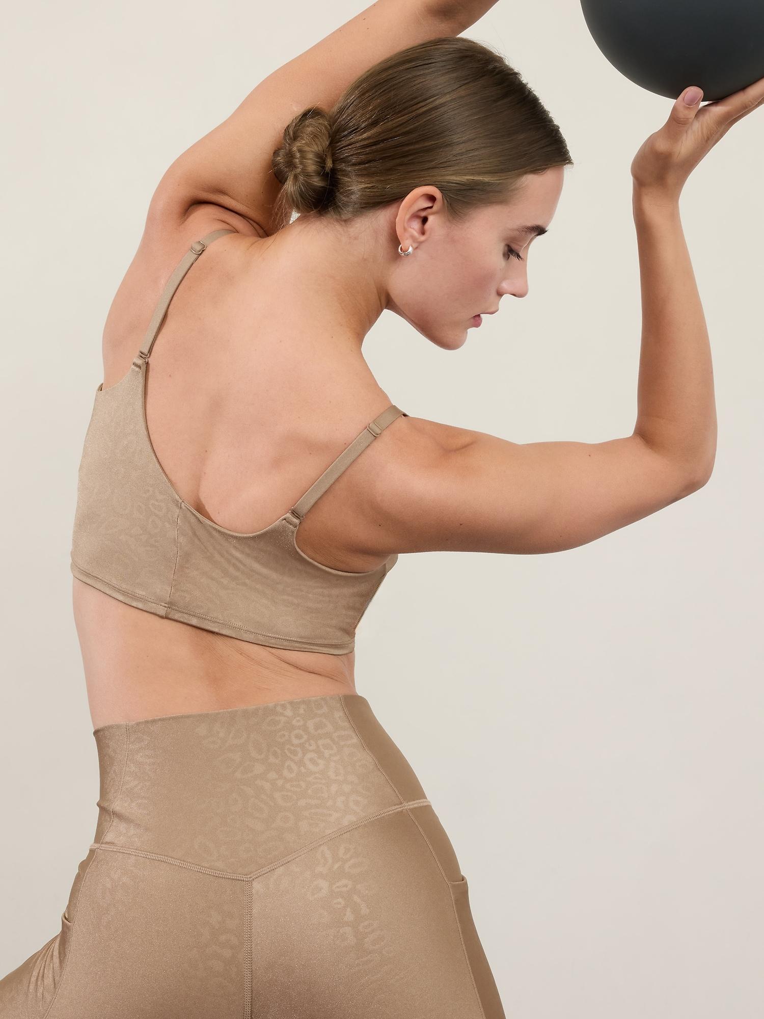 Elation V-Neck Embossed Longline Sports Bra A-C Product Image