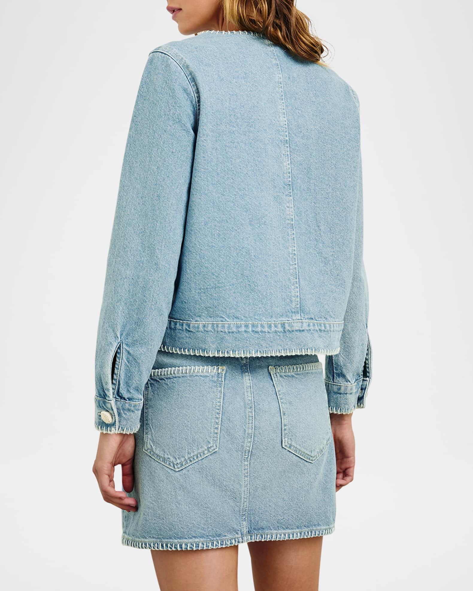 Lido Blanket Stitch Denim Jacket Product Image