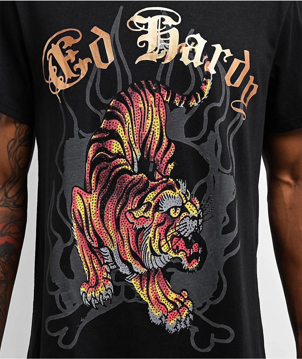 Ed Hardy Crawling Tiger Black T-Shirt Product Image