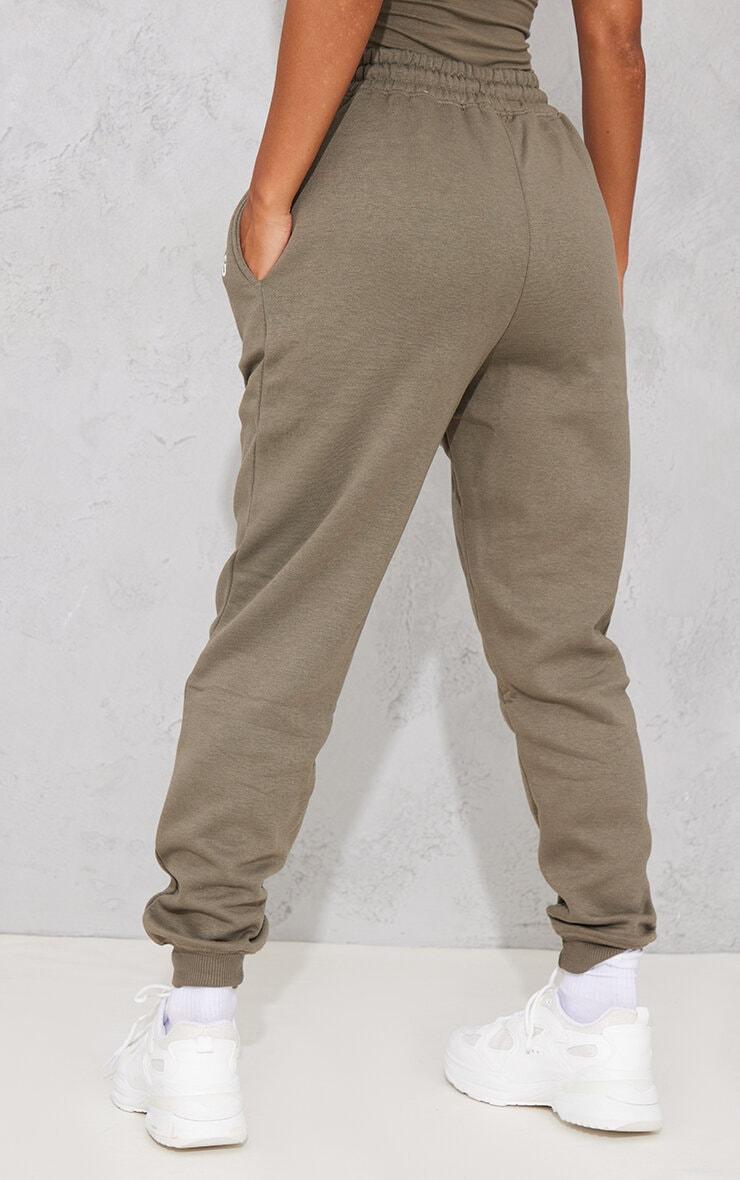 PRETTYLITTLETHING Sage Khaki Prettylittlething High Waist Cuffed Sweatpant Product Image