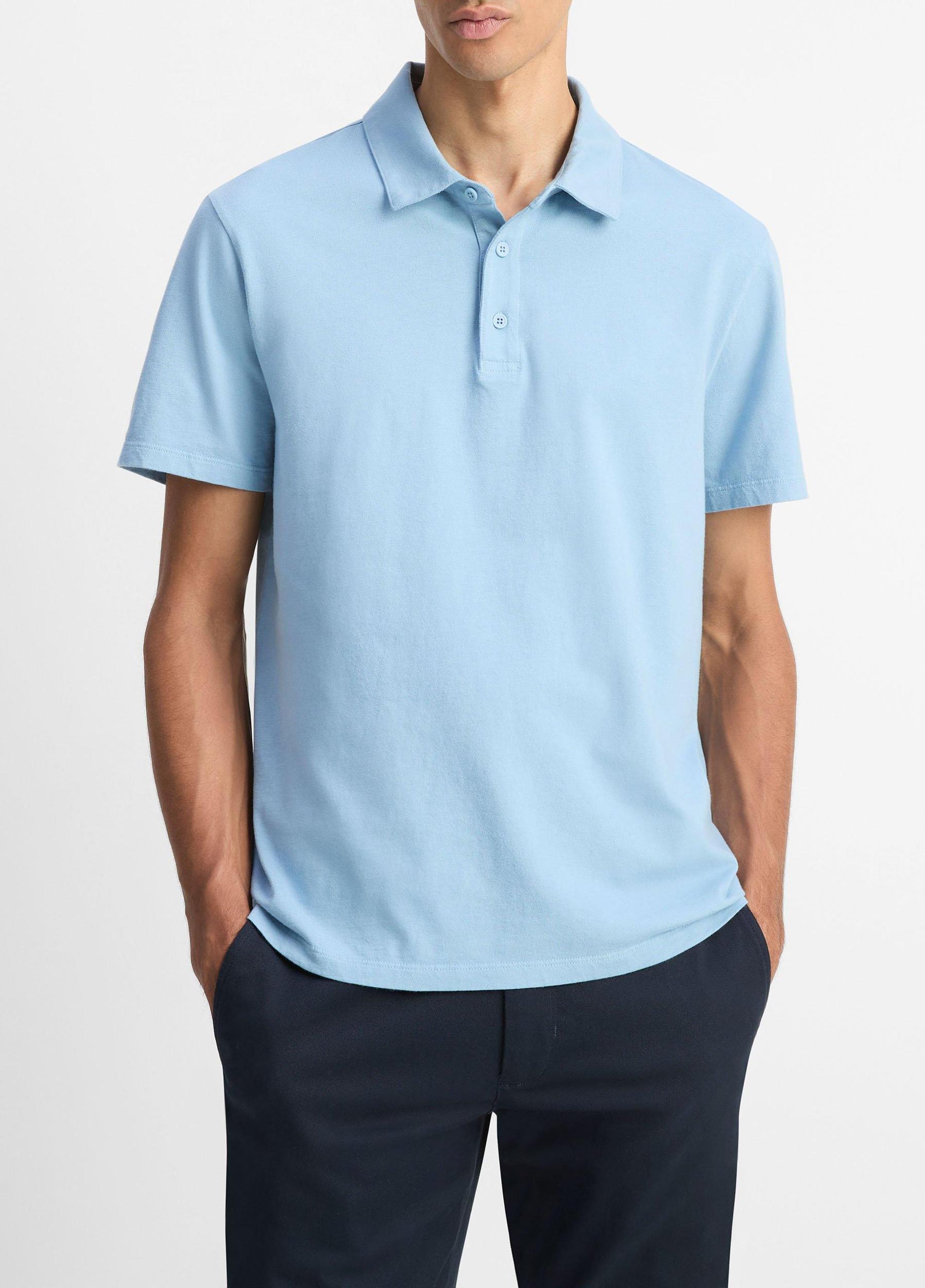 Garment Dye Cotton Polo Shirt Product Image