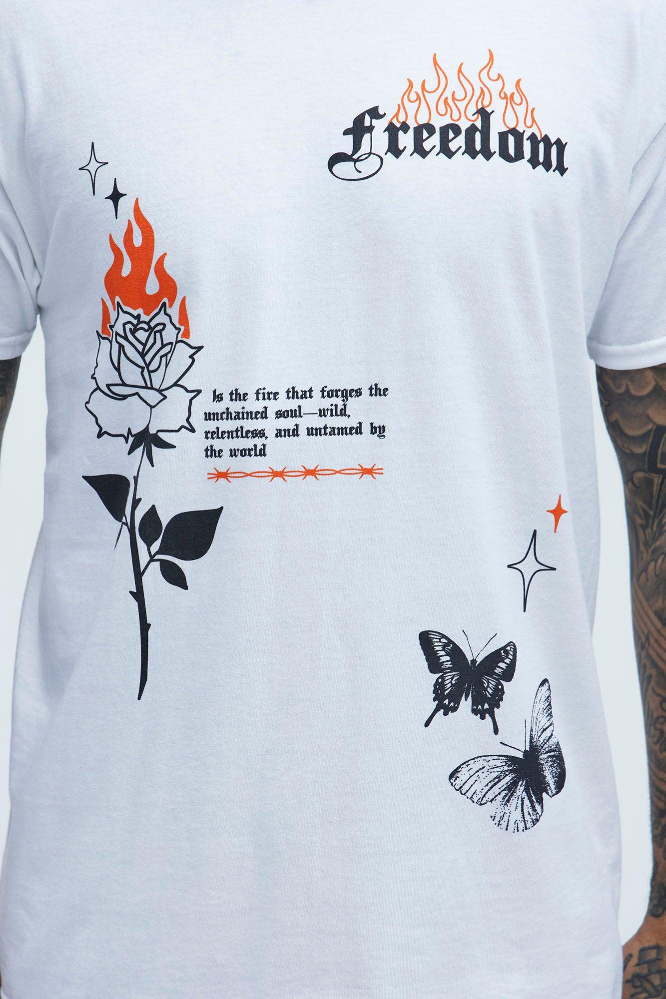 Freedom In Wondering Short Sleeve Tee - White Product Image