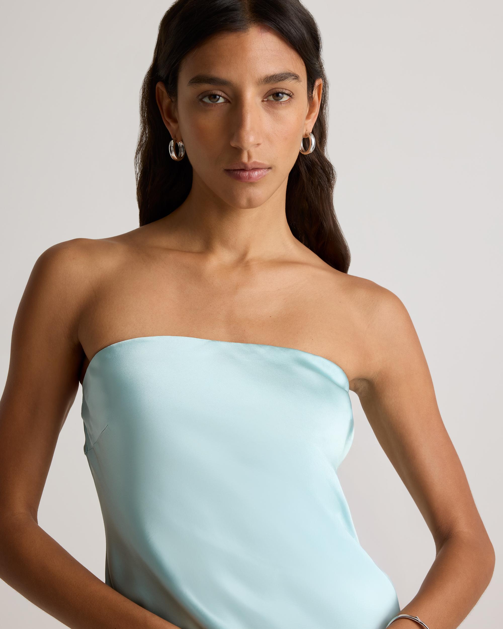 Quince | Women's Strapless Midi Dress Mulberry Silk Product Image