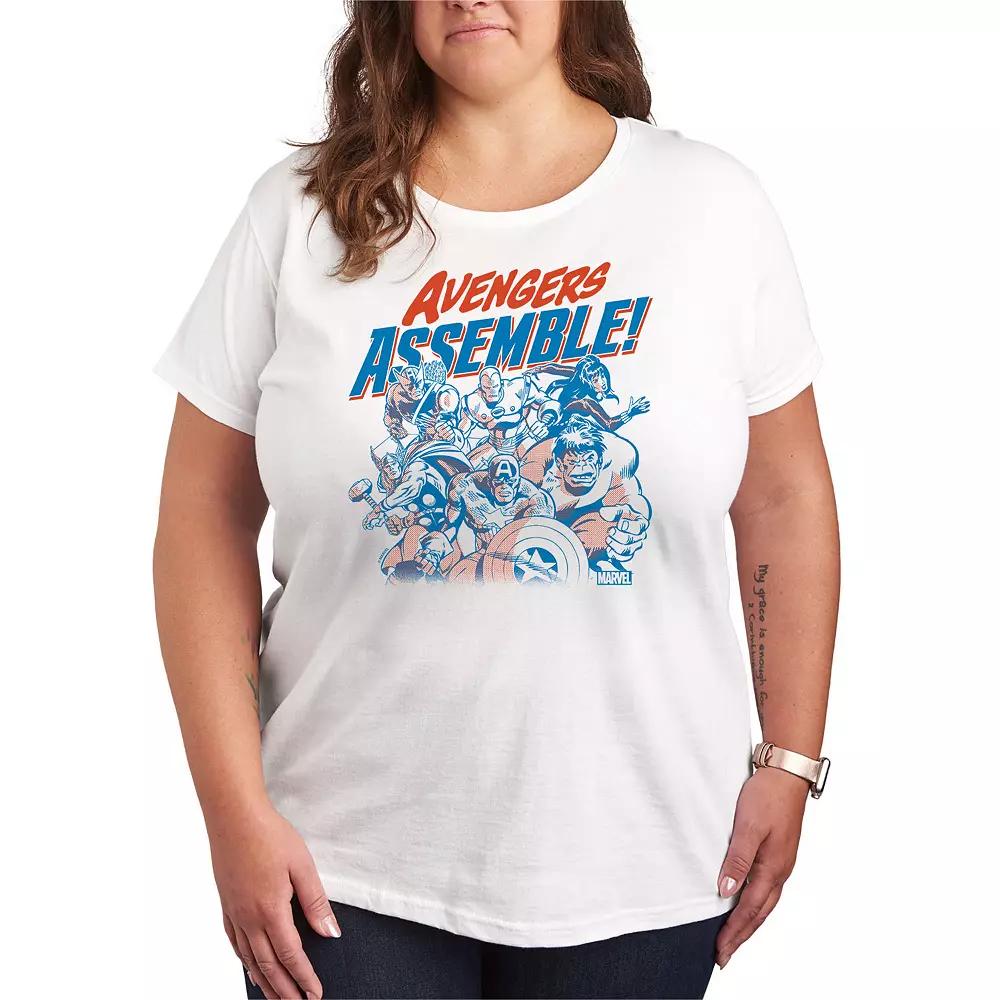 Women's Marvel Avengers Assemble Group Graphic Tee,  Product Image