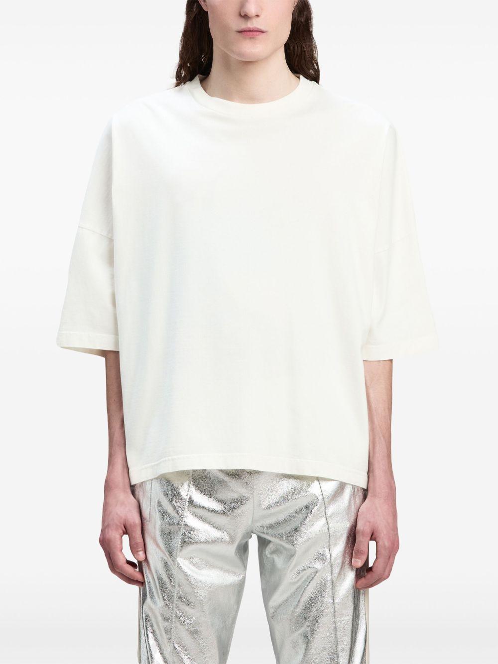 College drop-shoulder cotton T-shirt  Product Image