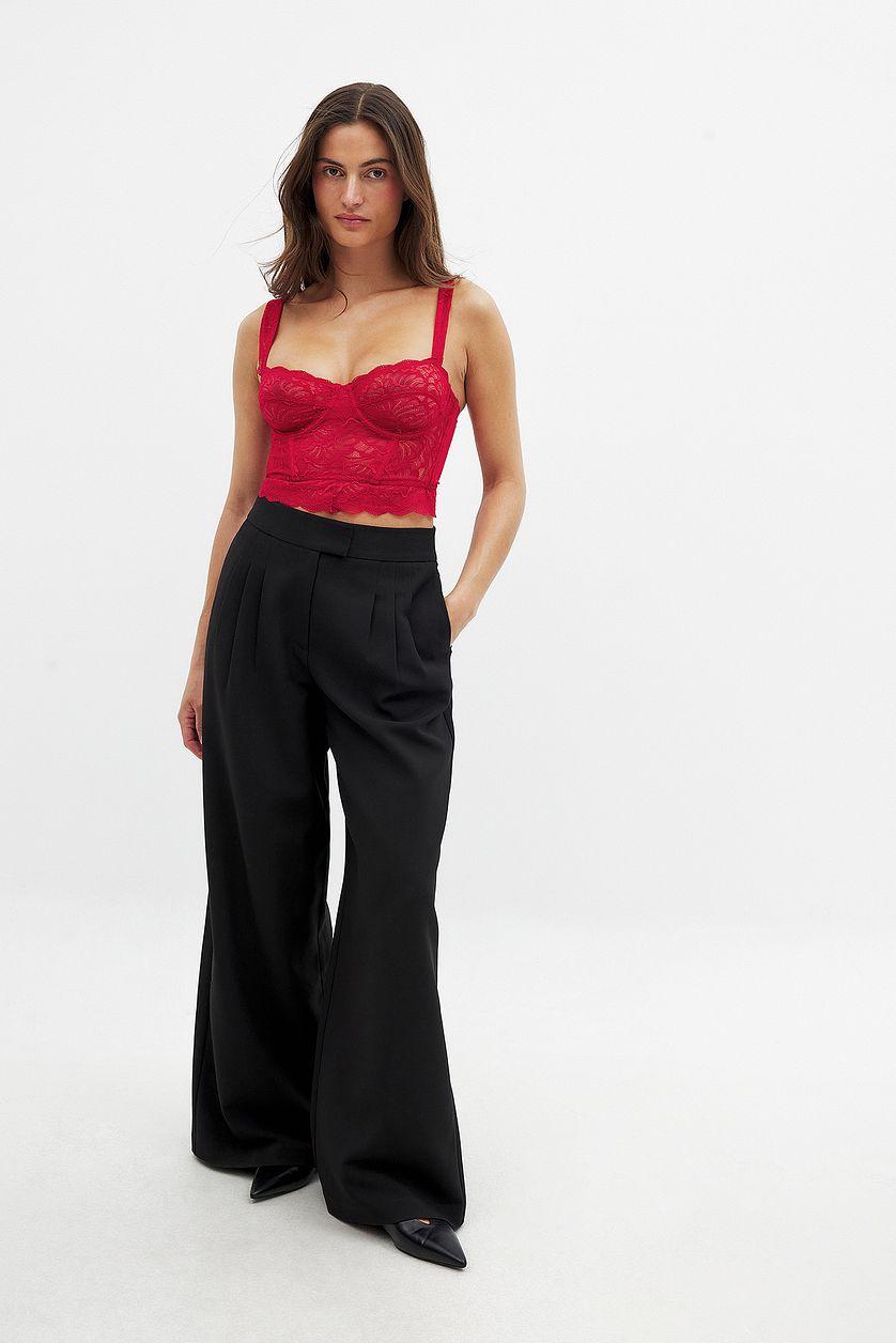 Wide strap lace corset Product Image