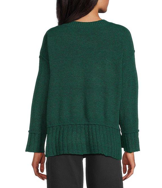 Westbound Petite Size Wool Blend Long Sleeve Crew Neck Sweater Product Image