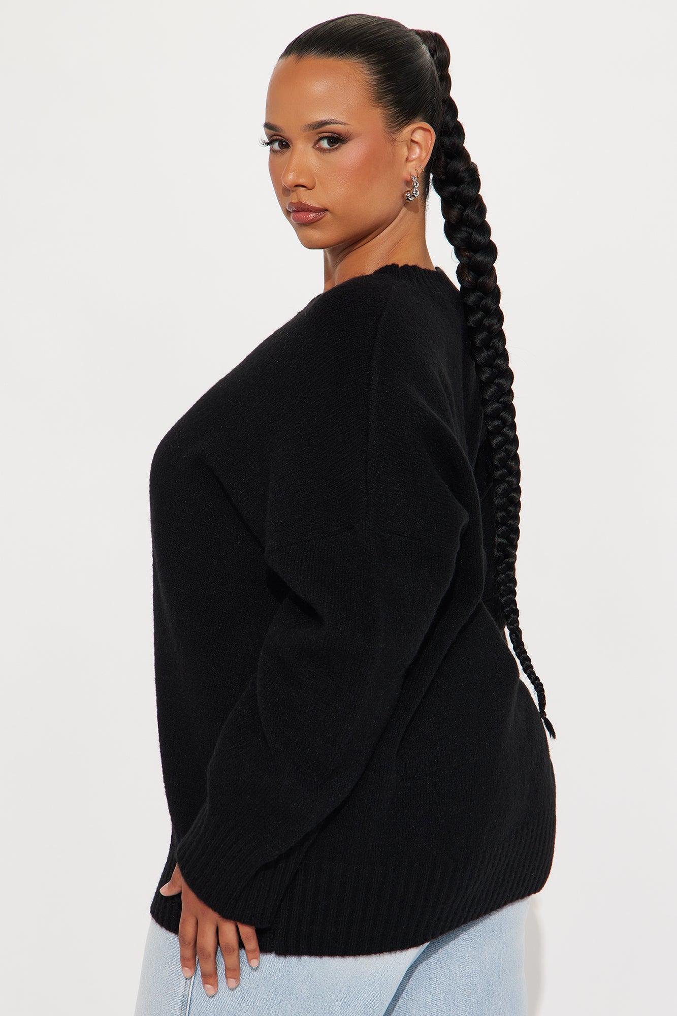 On Wednesdays Pullover Sweater - Black Female Product Image
