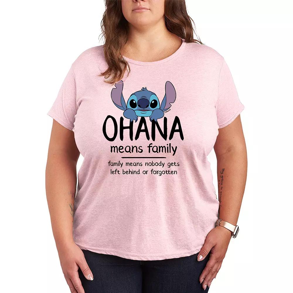 Disney's Lilo & Stitch Plus Ohana Graphic Tee, Women's,  Product Image
