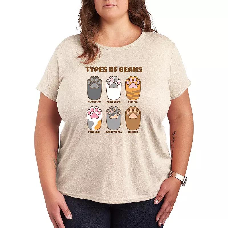 Plus Types Of Cat Beans Graphic Tee, Womens Product Image