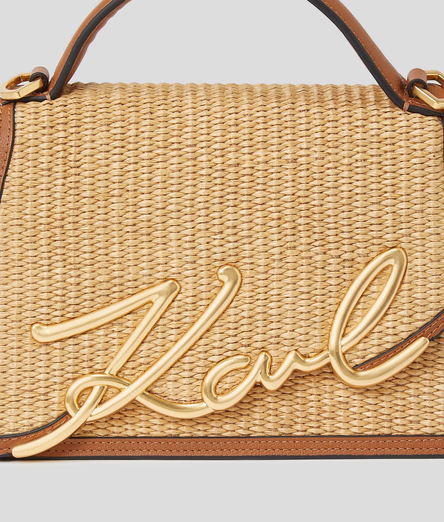 K/SIGNATURE MEDIUM RAFFIA CROSSBODY BAG Product Image