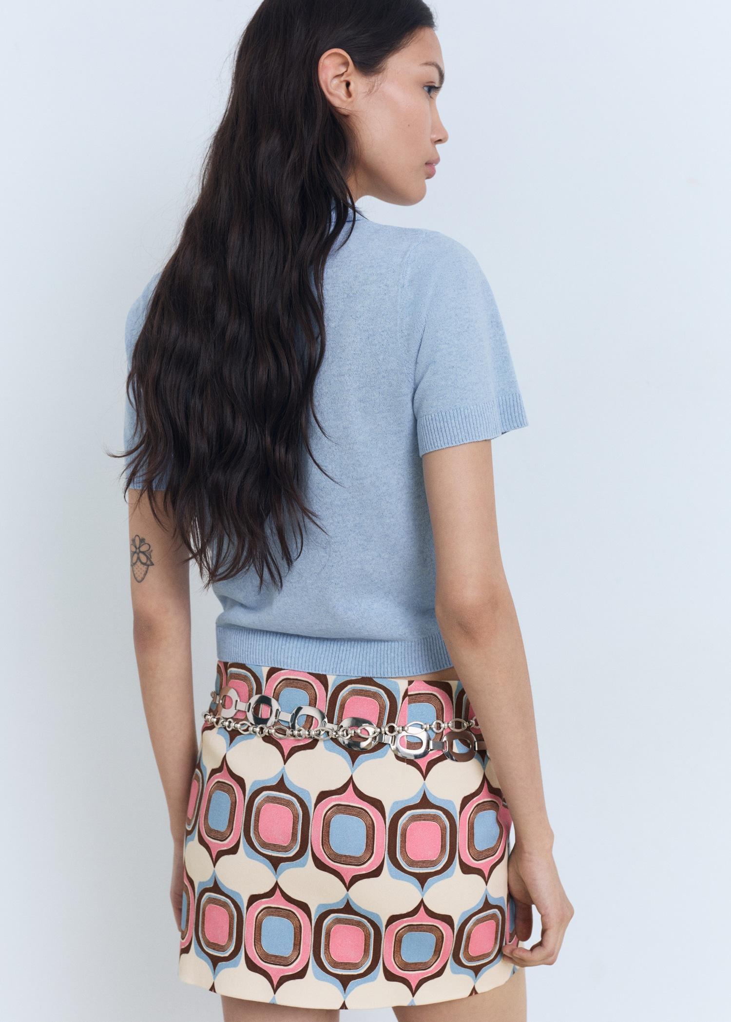 Knitted polo-neck sweater - Women | MANGO USA Product Image