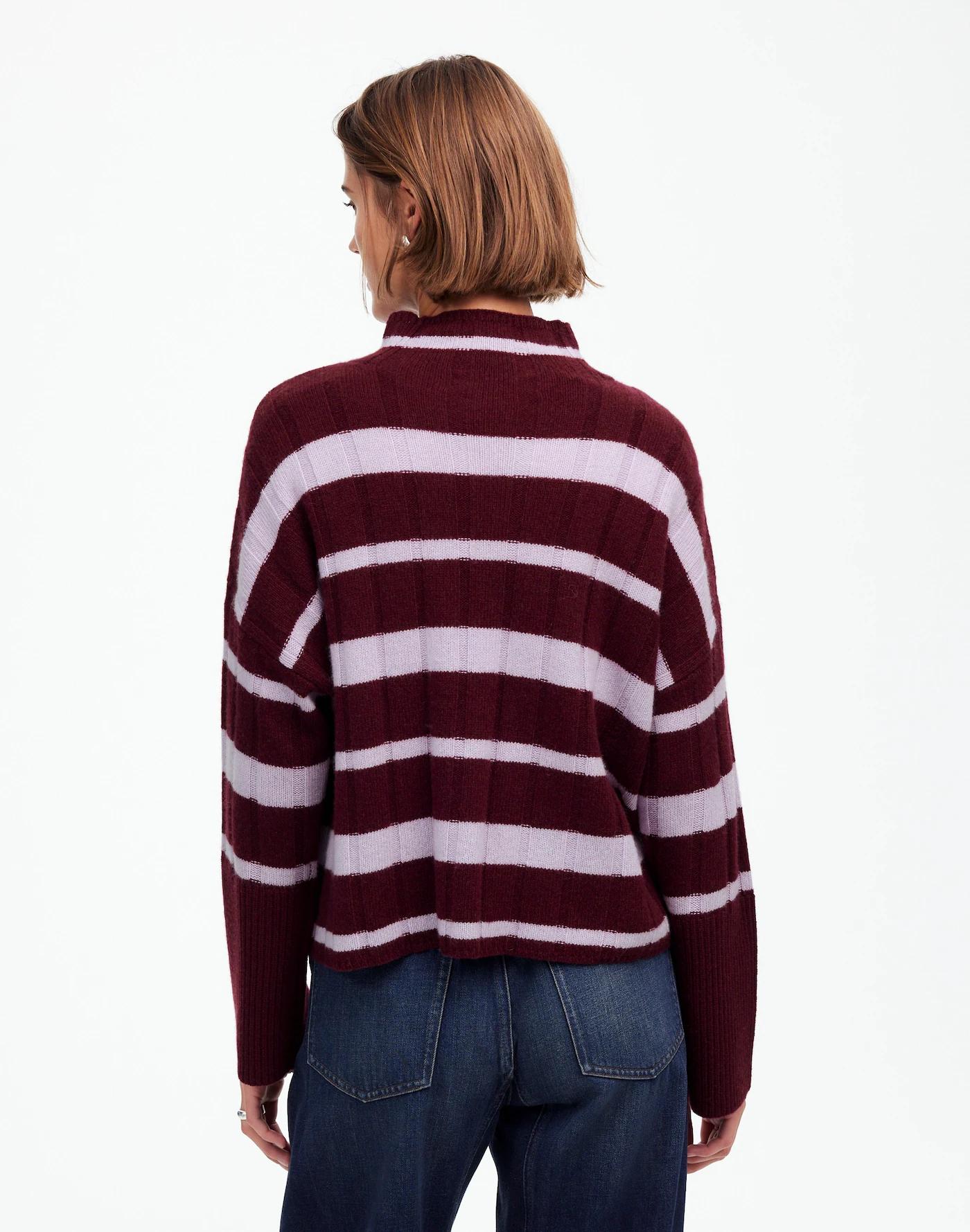 Ribbed Cashmere-Wool Blend Pullover Sweater Product Image