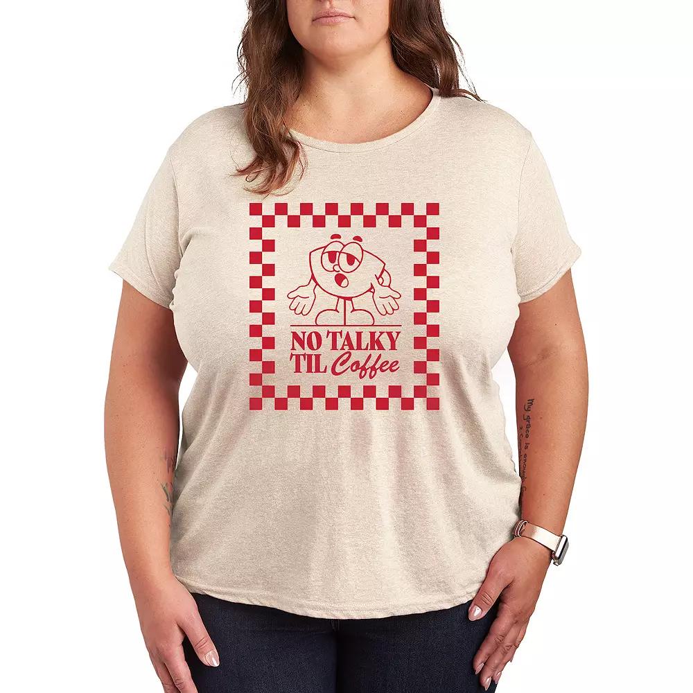 Plus No Talky Til Coffee Graphic Tee, Women's,  Product Image