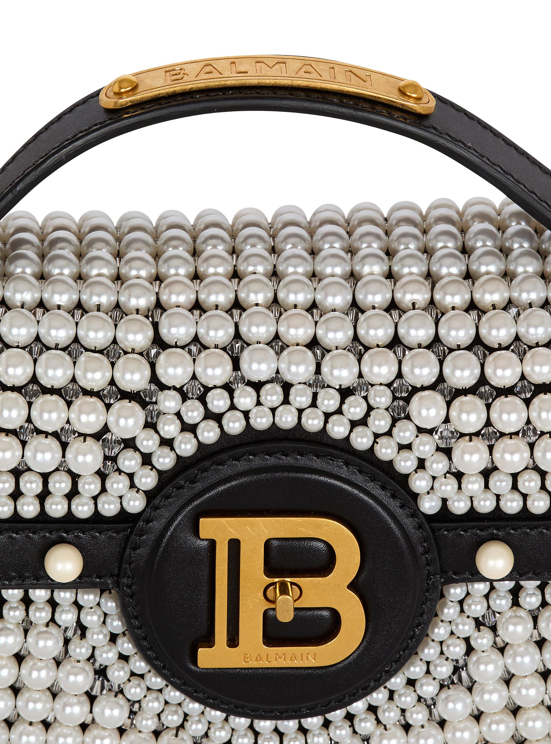 B-Buzz Dynasty bag in leather and embroidered satin Product Image